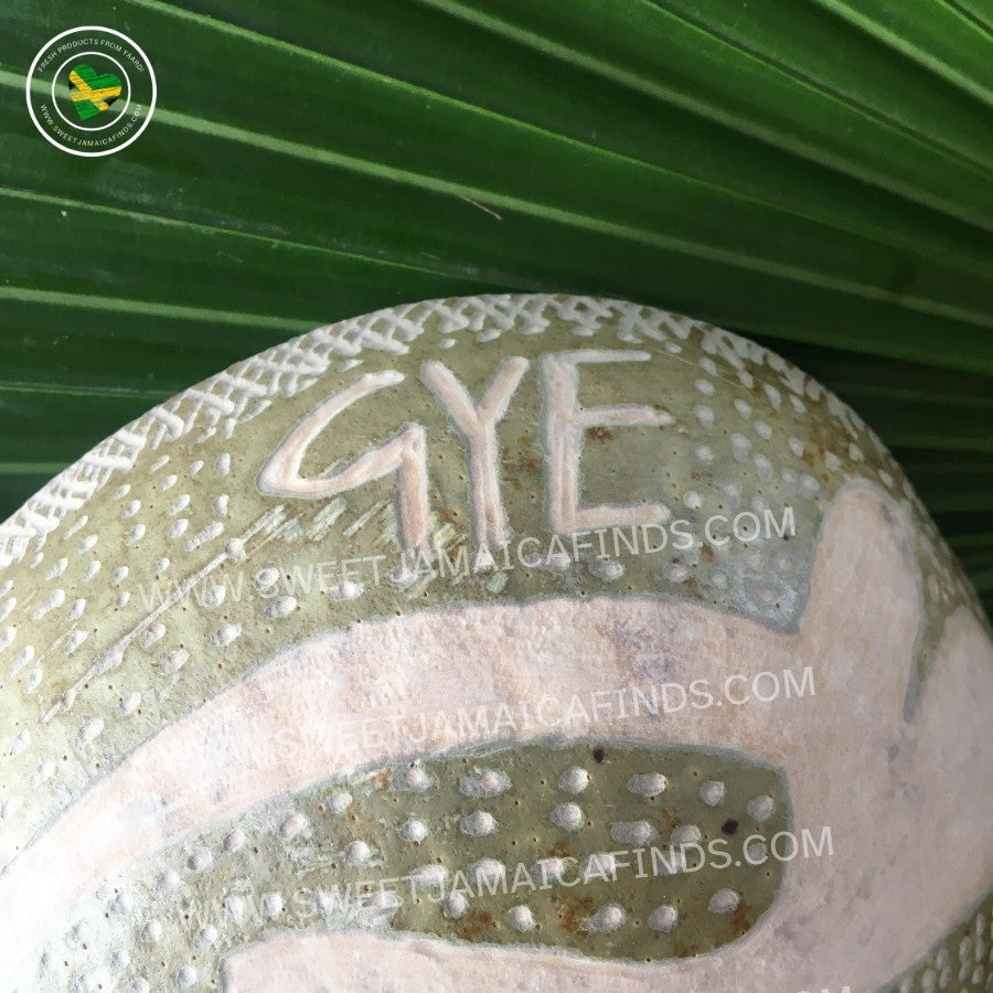 Calabash Bowl Plate, 'Gye Nyame' design, Natural eco-friendly wooden bowl, Hand Carved