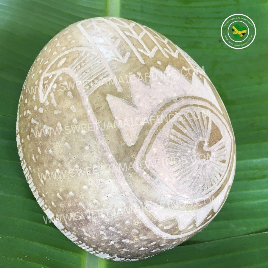 Calabash Bowl Plate, 'Hand of Hamsa' Design, Natural eco-friendly wooden bowl, Hand Carved