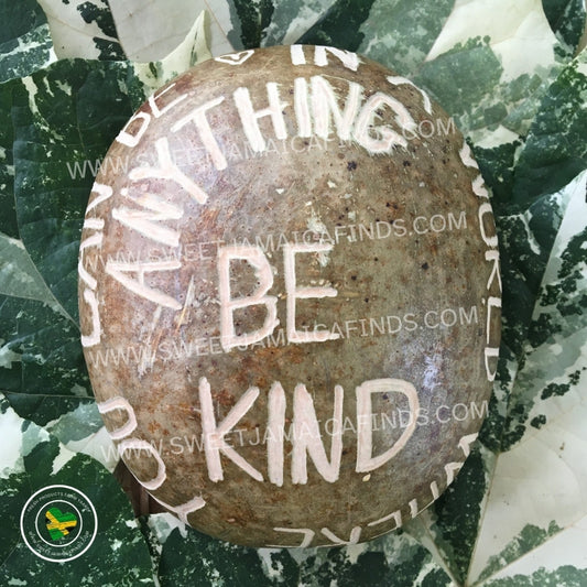 Calabash Bowl Plate, 'Be Kind' Design, Natural eco-friendly wooden bowl, Hand Carved