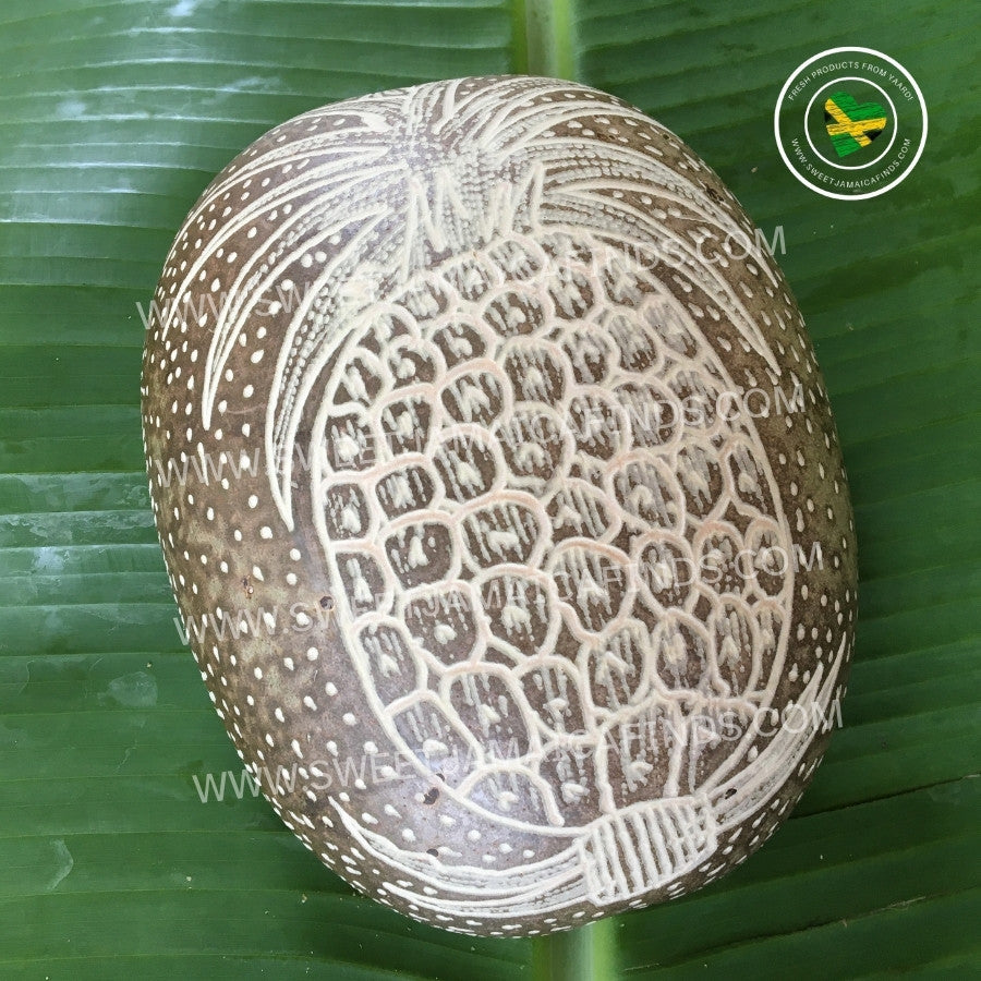 Calabash Bowl Plate, 'Pineapple' Design, Natural eco-friendly wooden bowl, Hand Carved