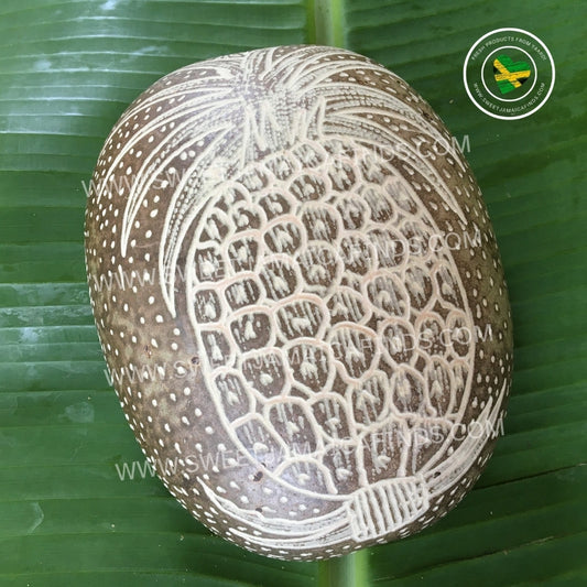 Calabash Bowl Plate, 'Pineapple' Design, Natural eco-friendly wooden bowl, Hand Carved