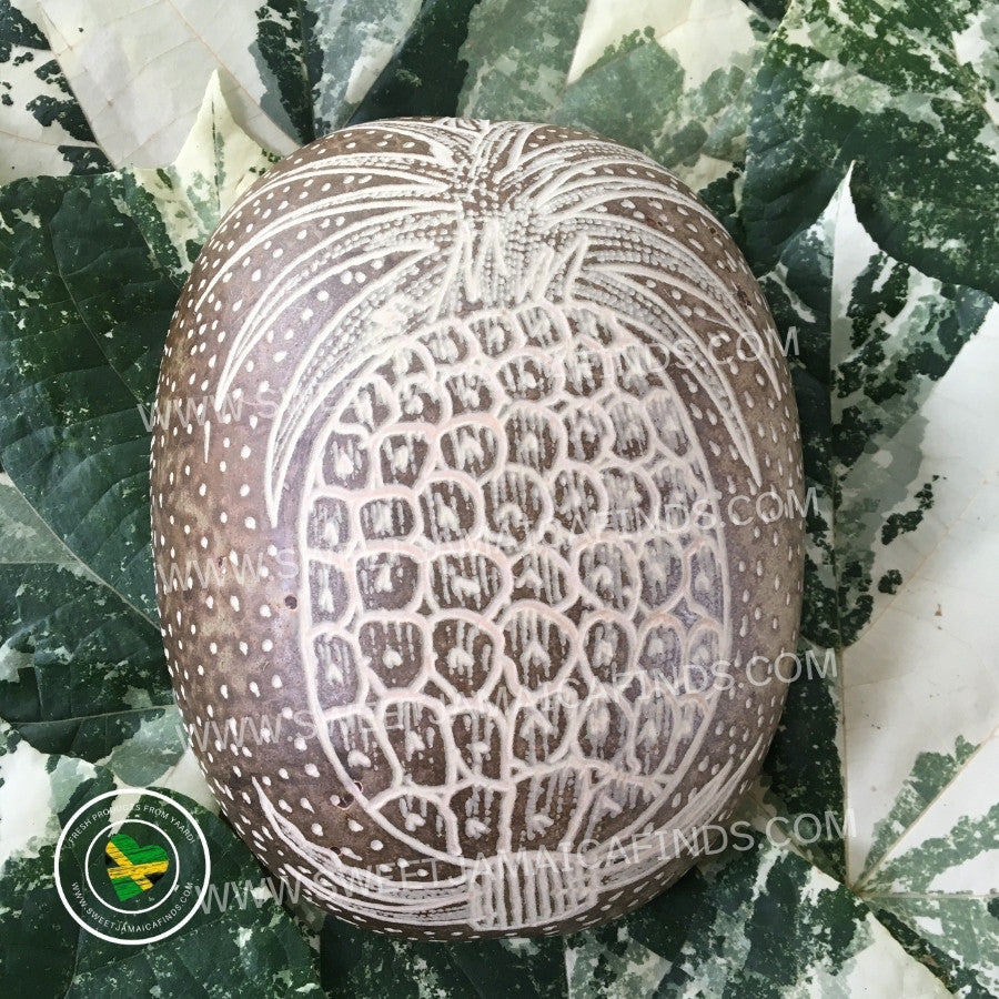 Calabash Bowl Plate, 'Pineapple' Design, Natural eco-friendly wooden bowl, Hand Carved