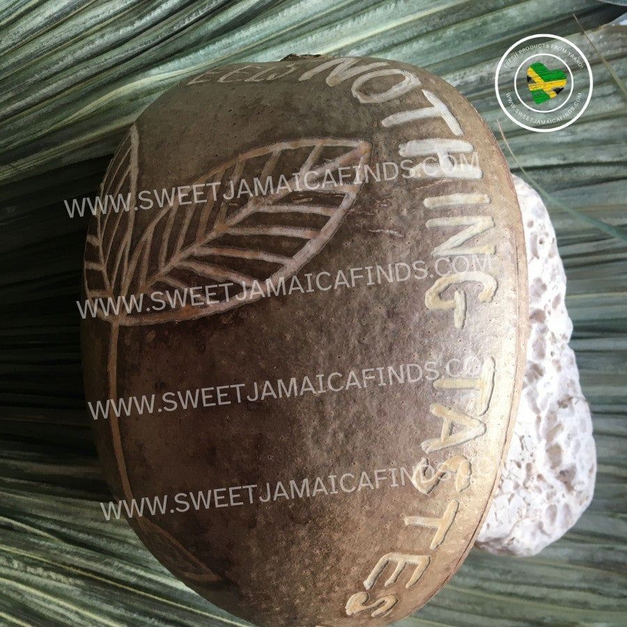 Calabash Bowl Plate, 'Vegan Feels' Design, Natural eco-friendly wooden bowl, Hand Carved