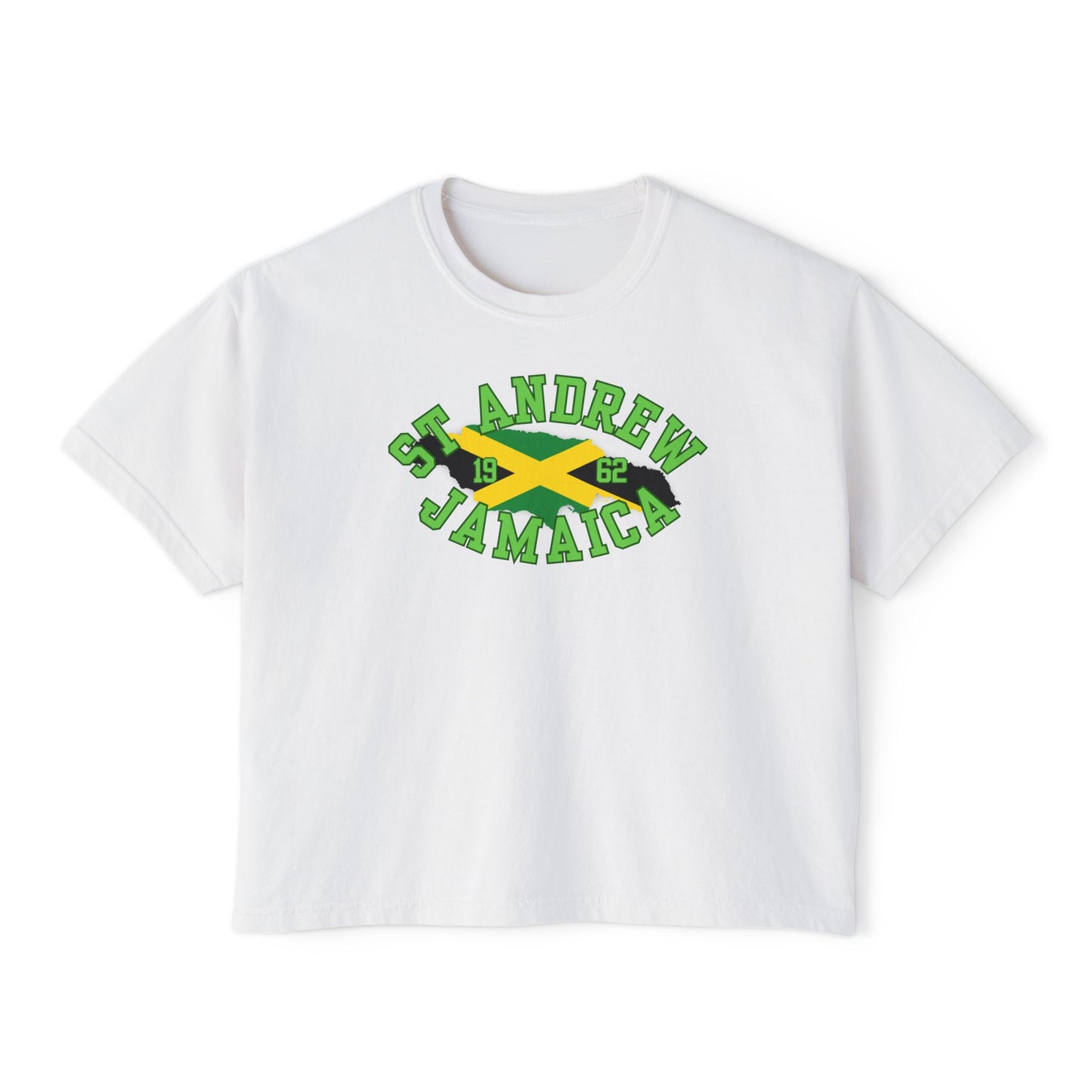 St. Andrew Jamaica Graphic Tee — Women's Boxy T‑shirt