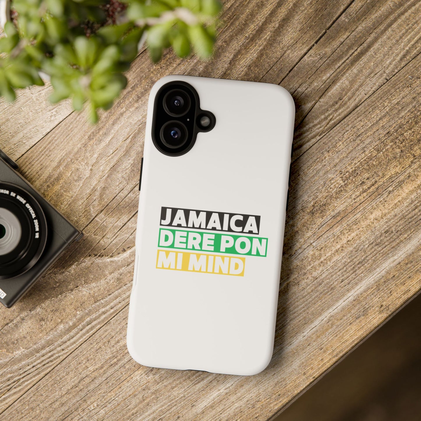 Jamaica Dere Pon Mi Mind Tough Phone Case — Jamaican Pride Protective Cover