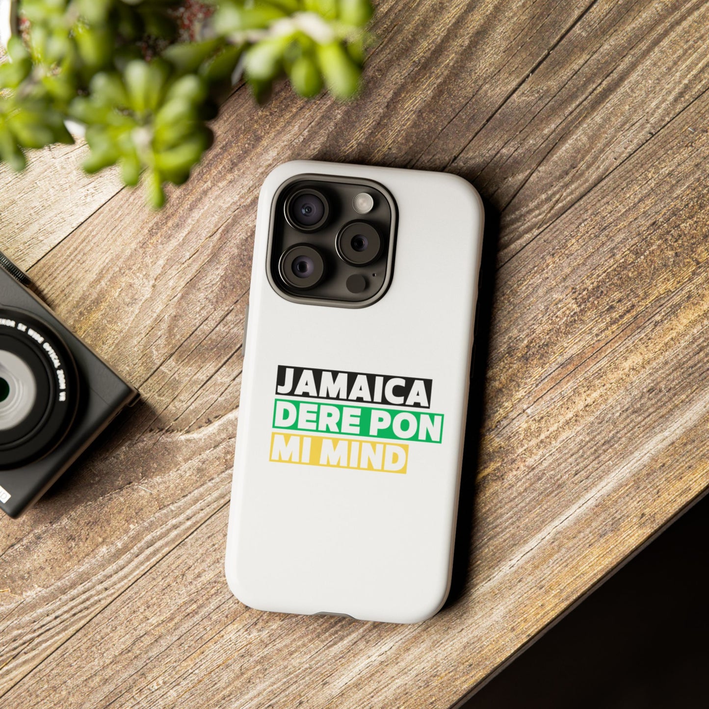 Jamaica Dere Pon Mi Mind Tough Phone Case — Jamaican Pride Protective Cover