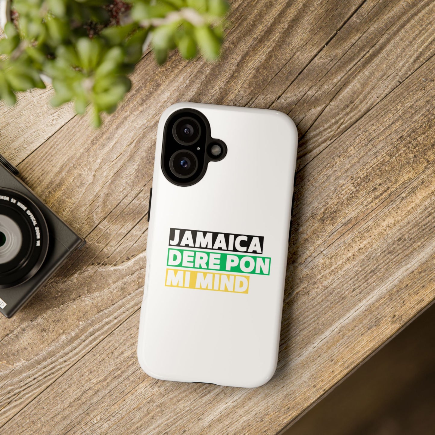 Jamaica Dere Pon Mi Mind Tough Phone Case — Jamaican Pride Protective Cover