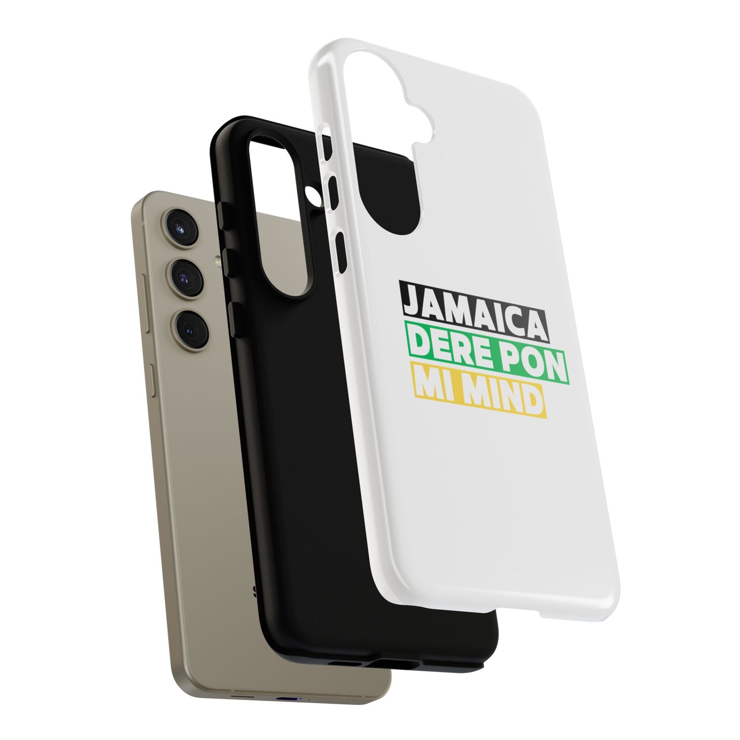 Jamaica Dere Pon Mi Mind Tough Phone Case — Jamaican Pride Protective Cover