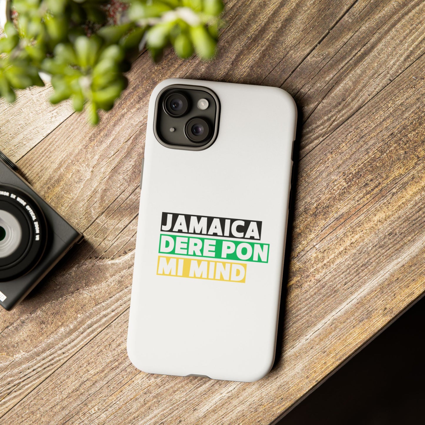 Jamaica Dere Pon Mi Mind Tough Phone Case — Jamaican Pride Protective Cover