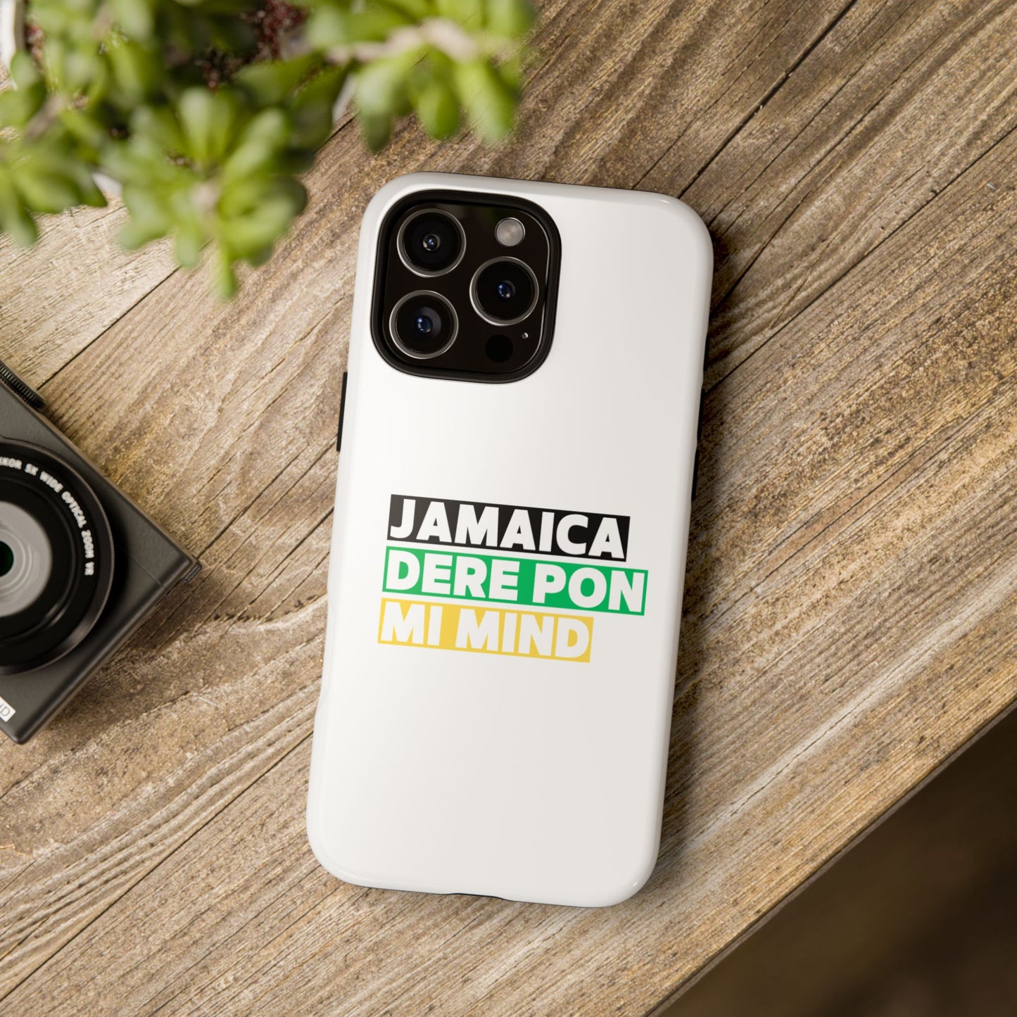 Jamaica Dere Pon Mi Mind Tough Phone Case — Jamaican Pride Protective Cover