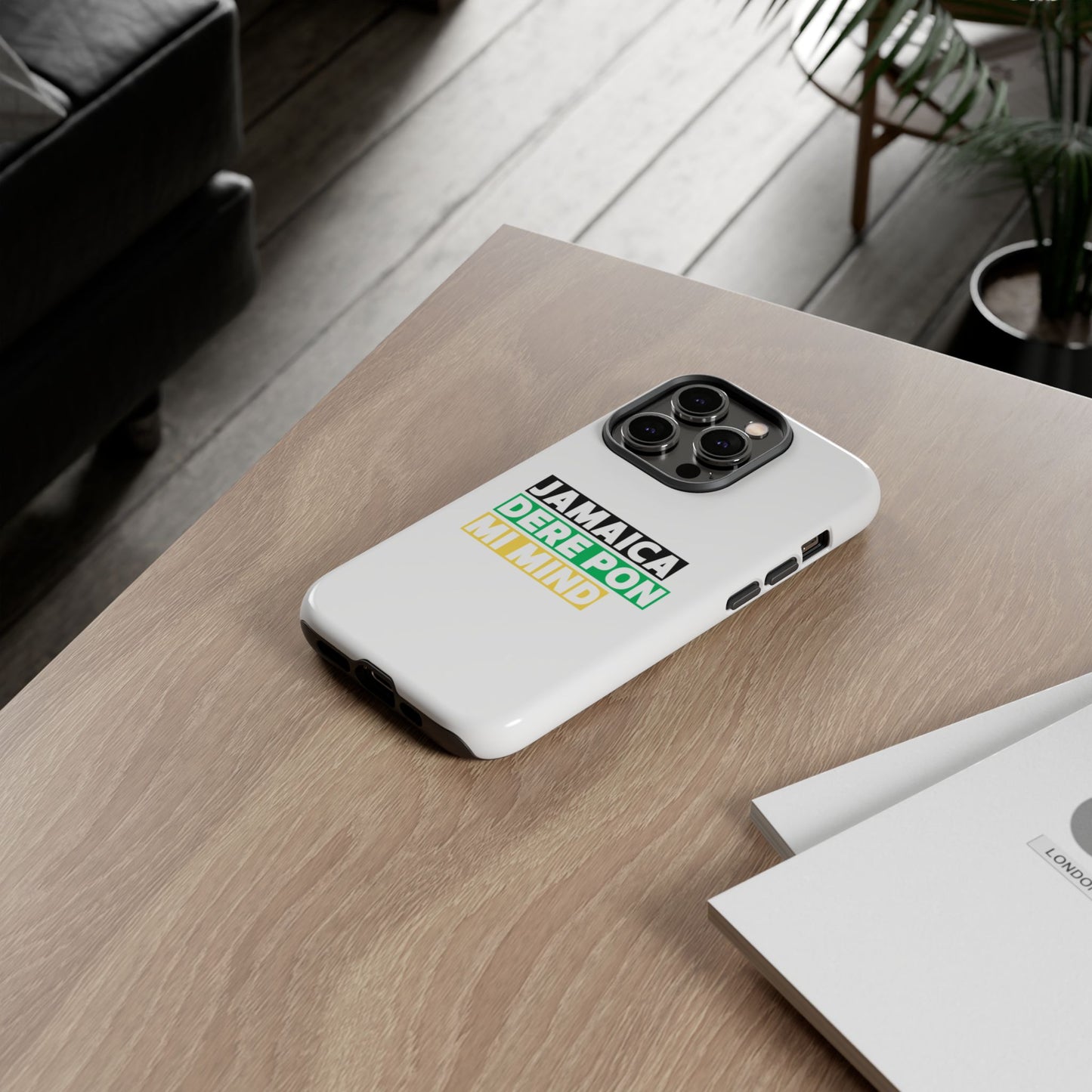 Jamaica Dere Pon Mi Mind Tough Phone Case — Jamaican Pride Protective Cover