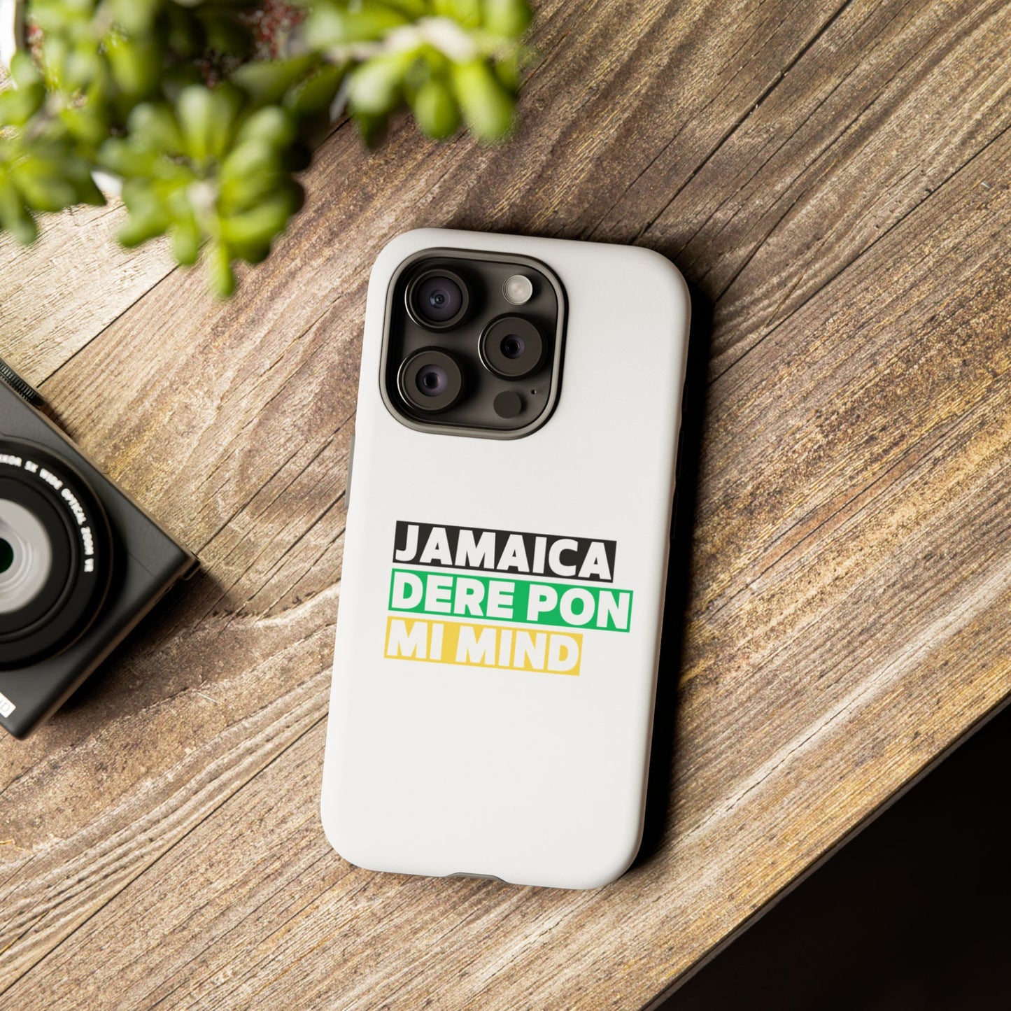 Jamaica Dere Pon Mi Mind Tough Phone Case — Jamaican Pride Protective Cover