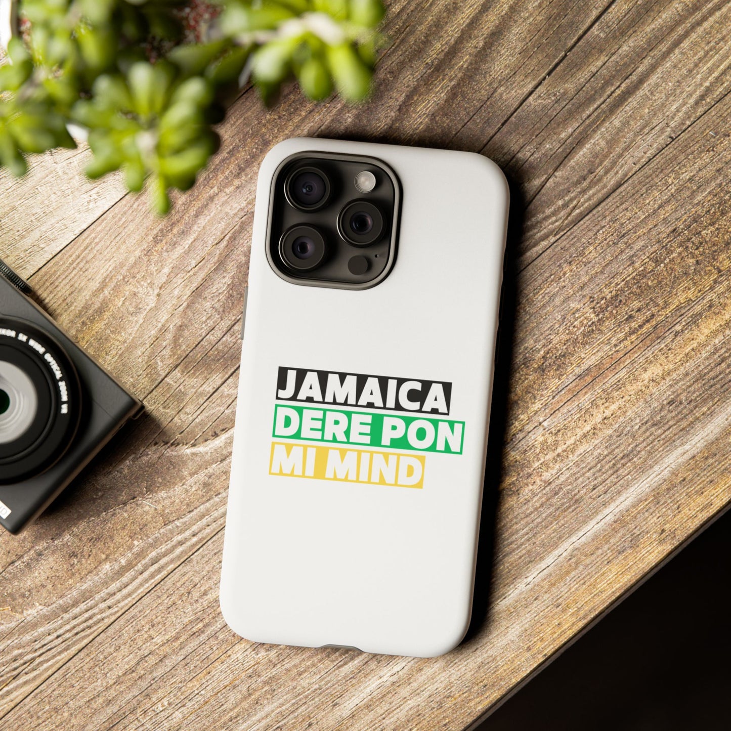 Jamaica Dere Pon Mi Mind Tough Phone Case — Jamaican Pride Protective Cover