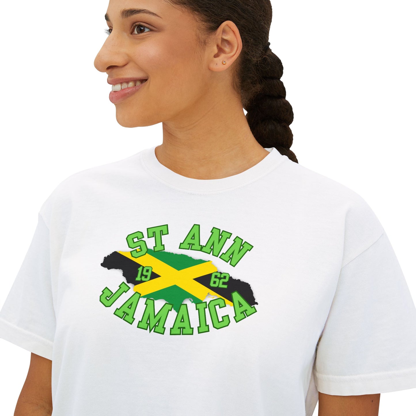 St. Ann Jamaica Graphic Tee — Women's Boxy T‑Shirt