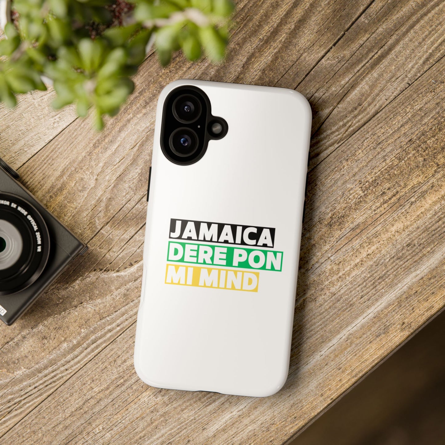 Jamaica Dere Pon Mi Mind Tough Phone Case — Jamaican Pride Protective Cover