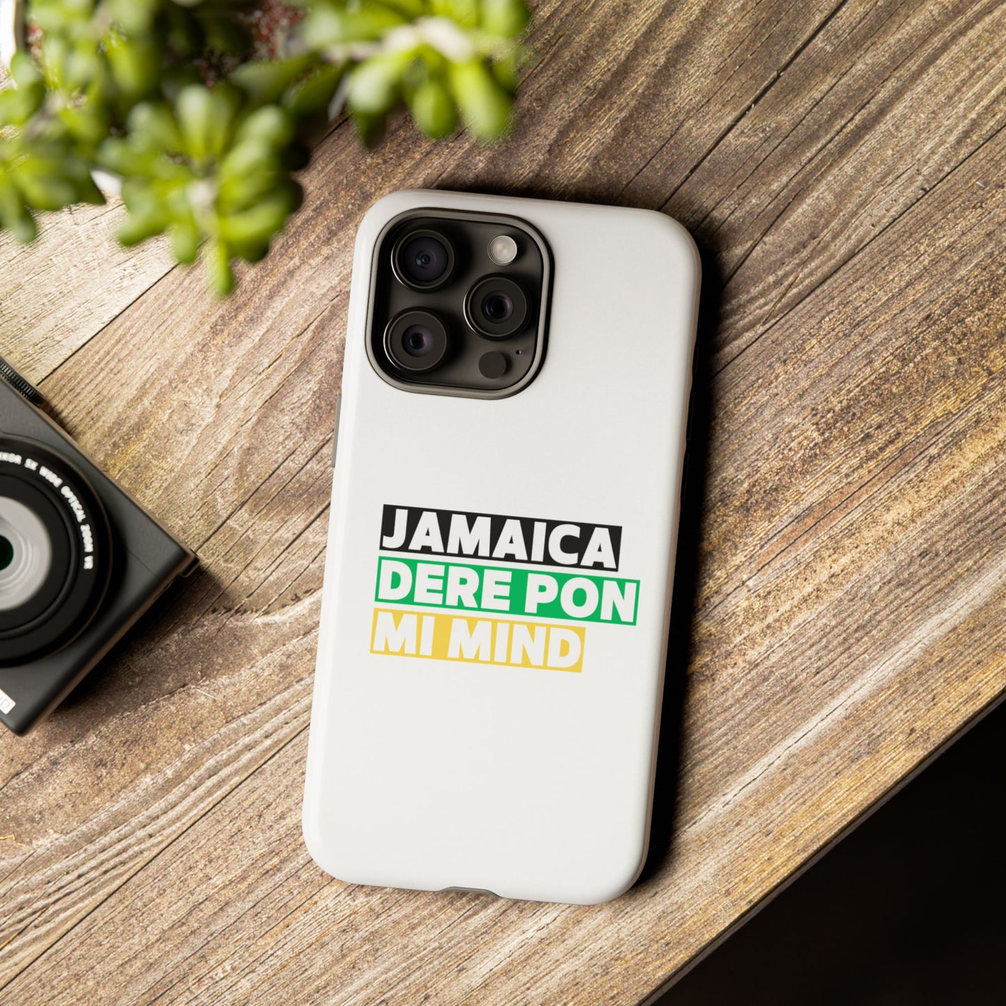 Jamaica Dere Pon Mi Mind Tough Phone Case — Jamaican Pride Protective Cover