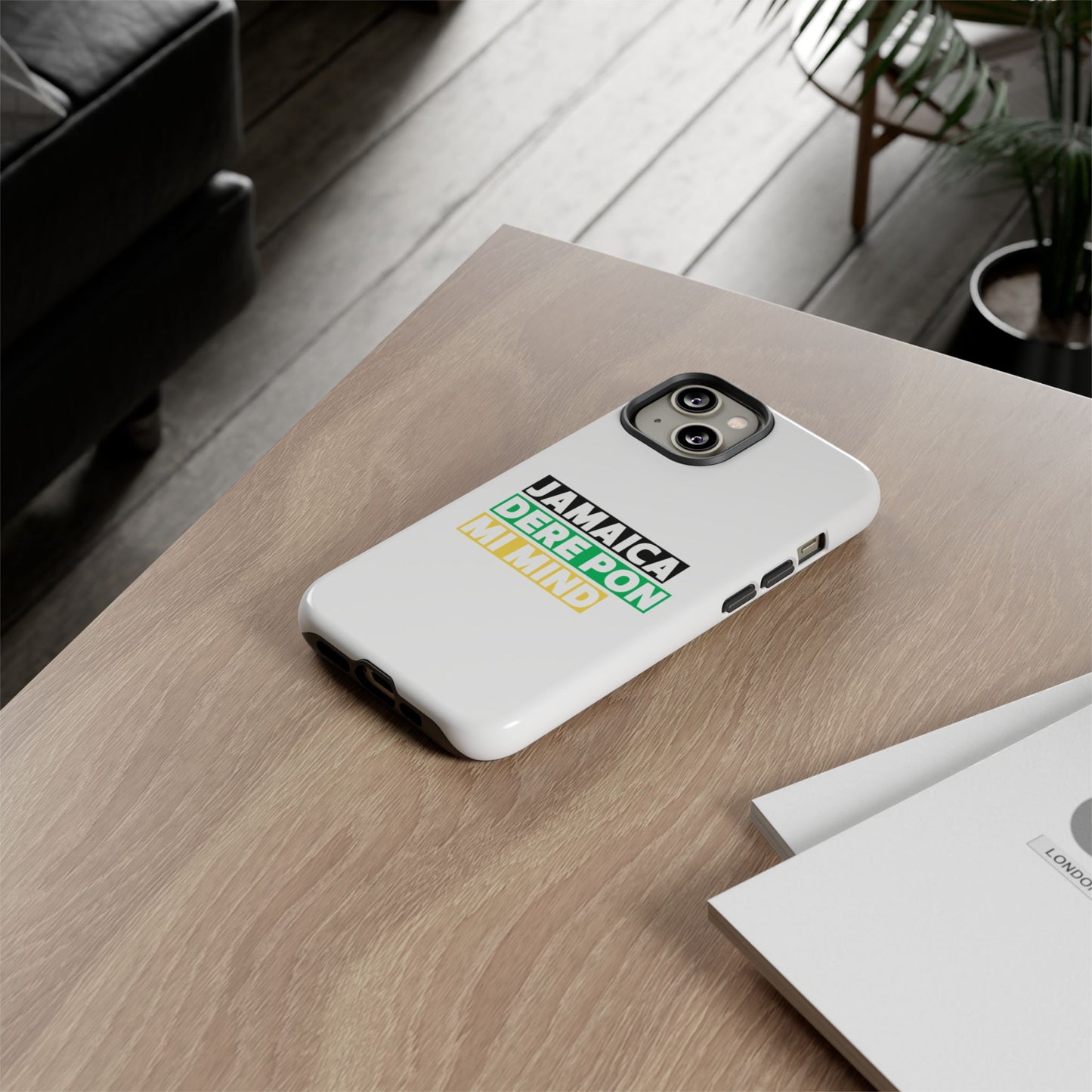 Jamaica Dere Pon Mi Mind Tough Phone Case — Jamaican Pride Protective Cover