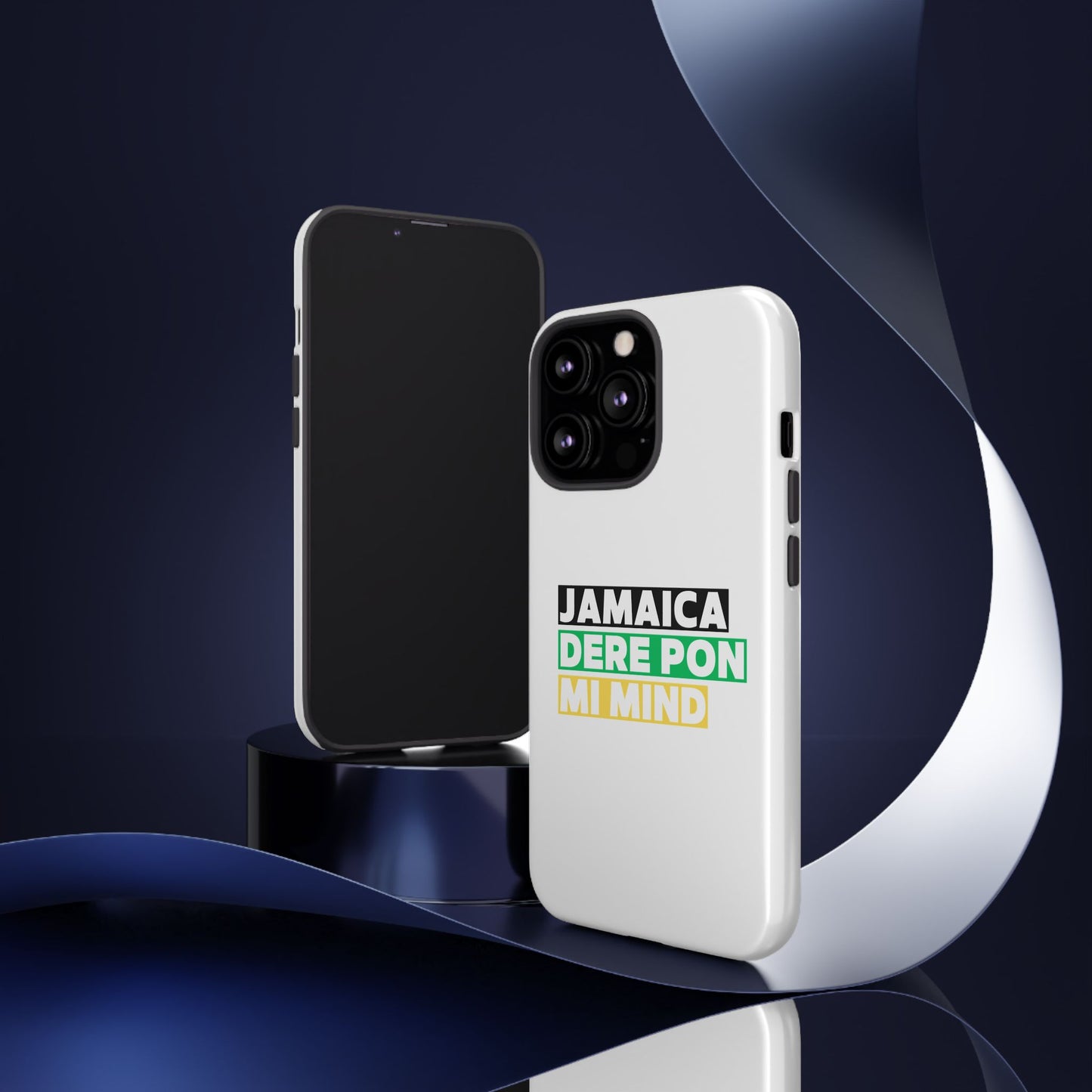 Jamaica Dere Pon Mi Mind Tough Phone Case — Jamaican Pride Protective Cover