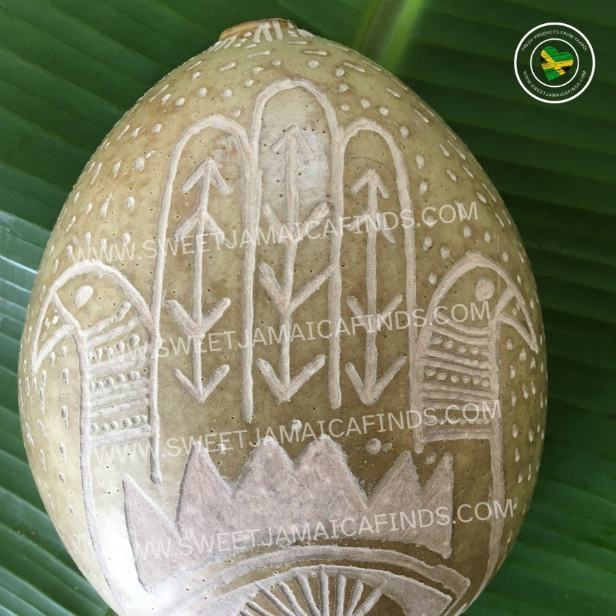 Calabash Bowl Plate, 'Hand of Hamsa' Design, Natural eco-friendly wooden bowl, Hand Carved