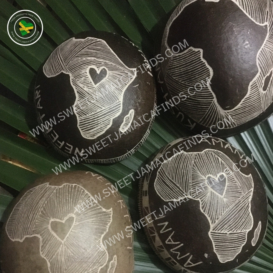 Calabash Bowl Plate, 'Map of Africa' Design, Natural eco-friendly wooden bowl, Hand Carved