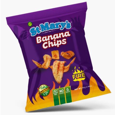 St. Mary's Banana Chips Fire  (multi-pack)